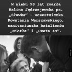 Zmarła "Sławka" - uczestniczka Powstania Warszawskiego