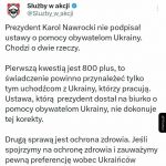 Karol Nawrocki nie podpisał ustawy o pomocy obywatelom Ukrainy