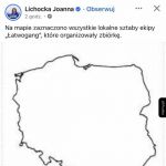 Na mapie zaznaczono każdy punkt gdzie szanują Lichocką